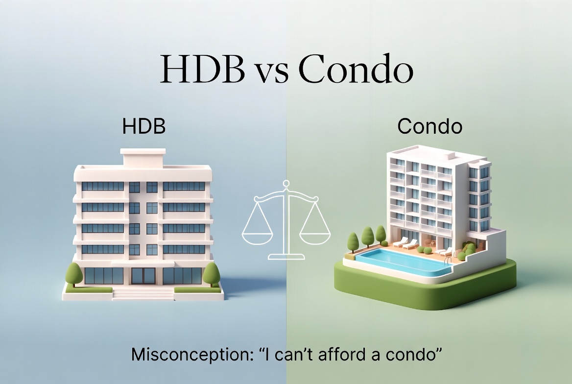 HDB vs Condo affordability comparison Singapore 2026
